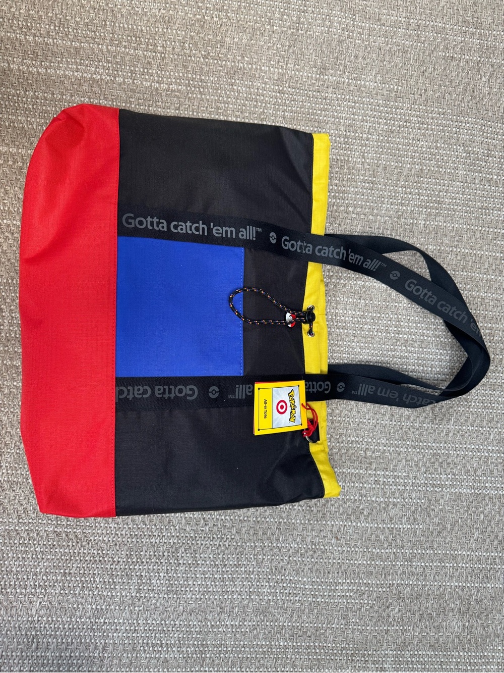 Target X  Pokemon Tote Bag with 'Gotta Catch 'Em All' Strap - Red/Blue/Black
